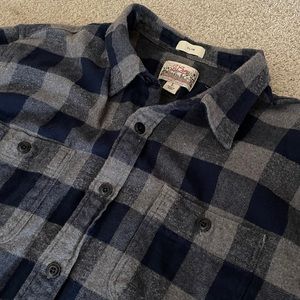 J-Crew. Midweight Flannel Shirt.  Slim. Color Grey/Navy Check
Brand new.